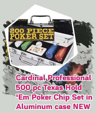 Cardinal industries poker chip set
